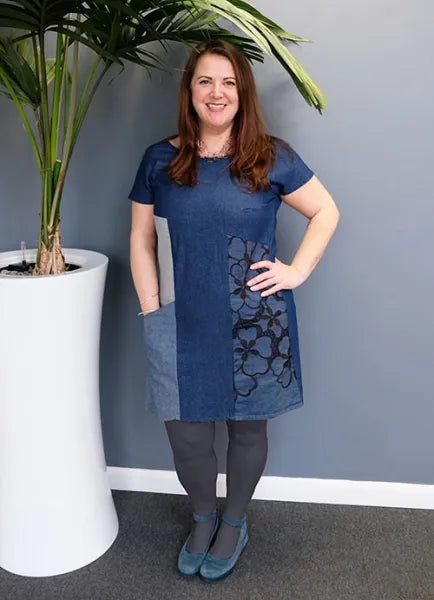 essential denim dress pattern The Essential Denim Dress MULTISIZE SEWING PATTERN Sew Different