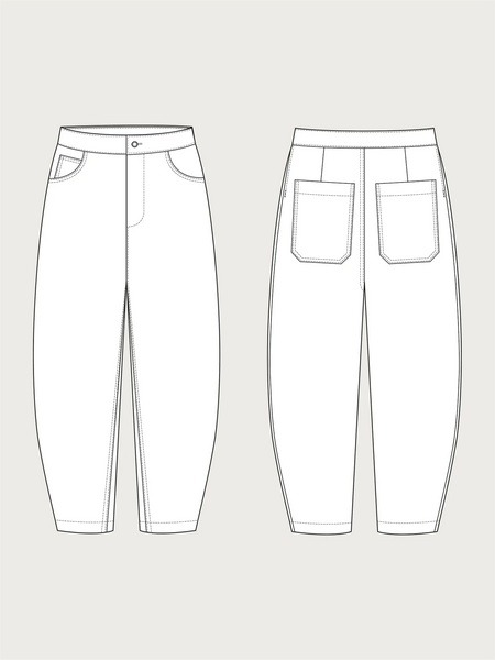 Barrel-Leg Trousers
