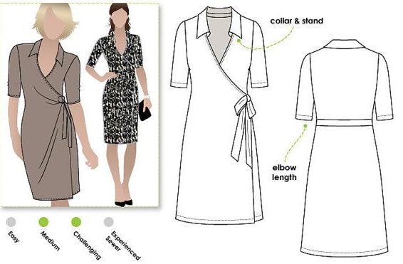 Style Arc / Printed Sewing Pattern / Lea Wrap Dress | Oak Fabrics Style Arc / Printed Sewing Pattern / Lea Wrap Dress | Oak Fabrics
