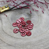 Glitter Buttons / 9mm + 15mm / Set of 6 / Black or Amarante