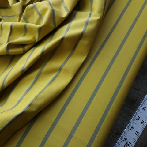 Organic Jersey Knit / Mustard Khaki Stripe