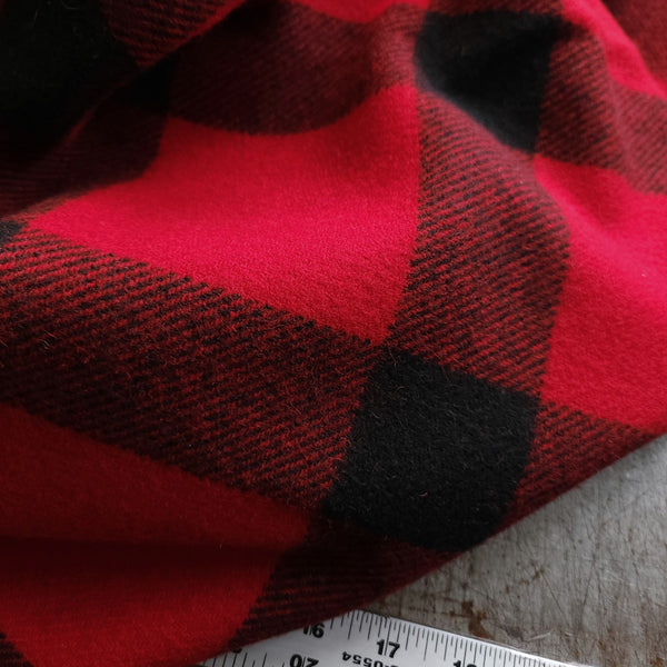 Wool Coating / Red Buffalo Plaid