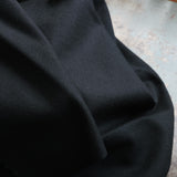 One Cut Only / 1 3/8 Yards / Wool Twill Black