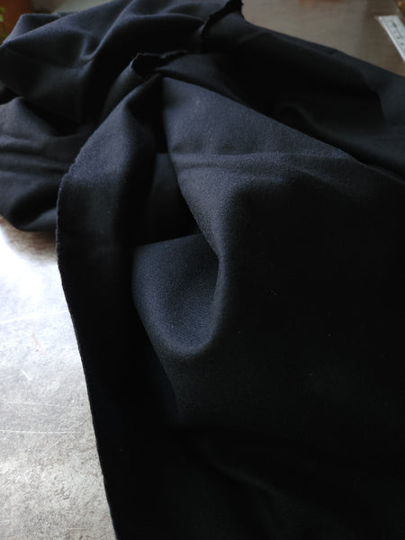 One Cut Only / 1 3/8 Yards / Wool Twill Black