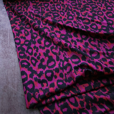 Slinky Jersey Knit / Pink Cheetah