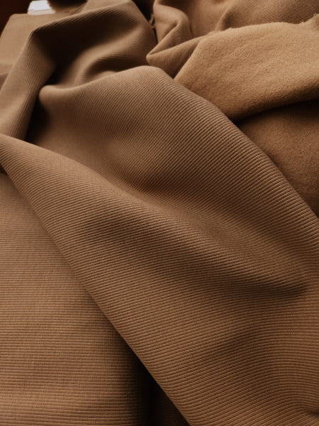 Organic Cotton Rib Knit / Camel