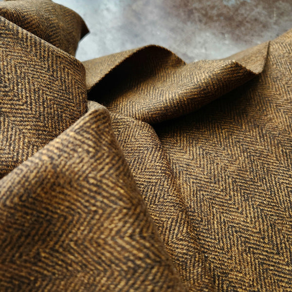 Cotton Flannel / Bronze Herringbone