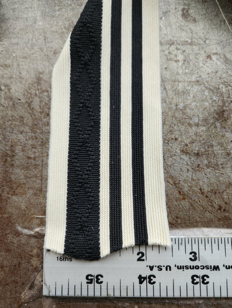 Striped Ribbing / Jacquard Black