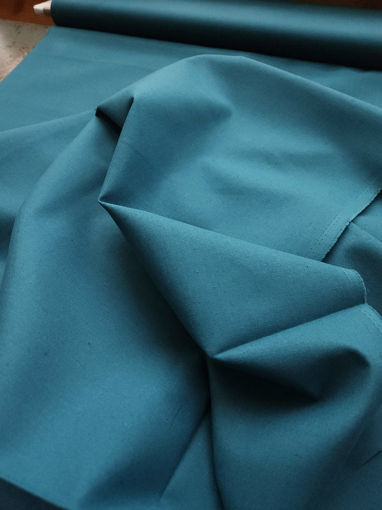 5oz Linen Cotton / Petrol / Garment Fabric | Oak Fabrics 5oz Linen Cotton / Petrol / Garment Fabric | Oak Fabrics