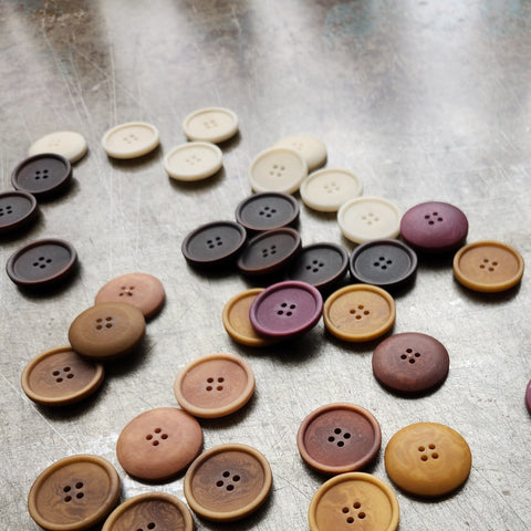 Corozo Buttons / 20mm / Set of 6 / Color Options
