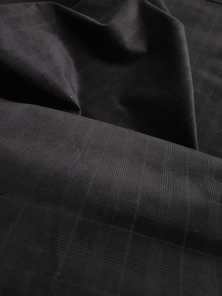 Baby Wale Corduroy / Embossed Plaid / Black