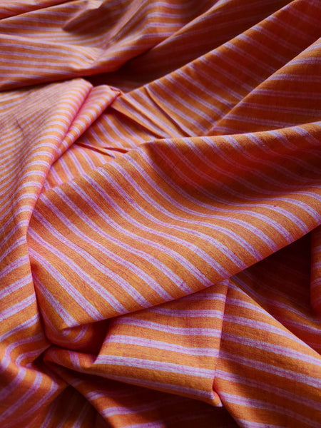 HandWoven Indian Cotton / Sherbet Stripe