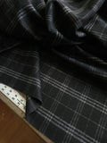 Wool Coating / Black Grey Plaid
