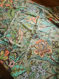 Indian Cotton / Screenprint / Sage Floral