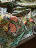 Indian Cotton / Screenprint / Sage Floral