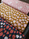 Cotton Linen Blend / Strawberry Patch / Pink