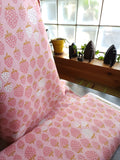 Cotton Linen Blend / Strawberry Patch / Pink