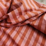 Organic Cotton Linen Stripe / Pink Blush
