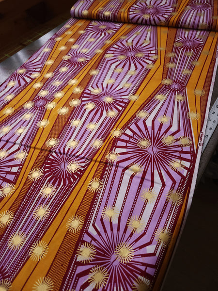 African Wax Print / Grappa Metallic