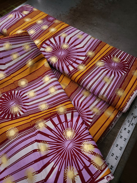 African Wax Print / Grappa Metallic