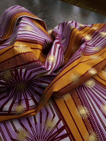 African Wax Print / Grappa Metallic