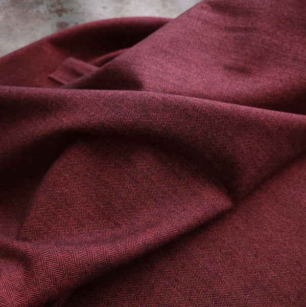 Yarn Dyed Flannel / Brick Herringbone