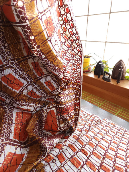 African Wax Print / Amber Metallic