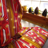 African Wax Print / Coral Metallic