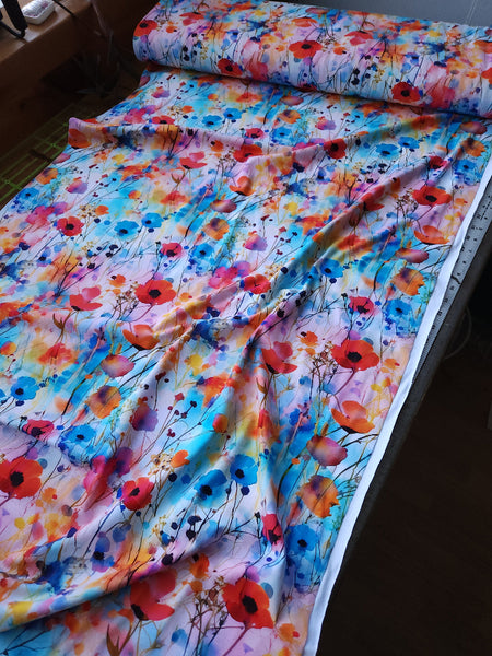 Jersey Knit / Wild Poppies