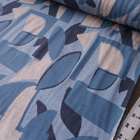 Organic Brushed Jacquard Knit / Shape Up / Thunder