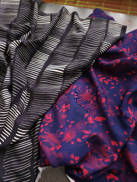 Viscose Twill / Sticks / Black