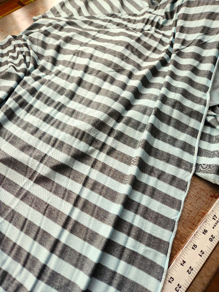 Viscose Textured Jersey / Grey Stripe