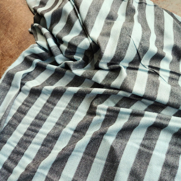 Viscose Textured Jersey / Grey Stripe