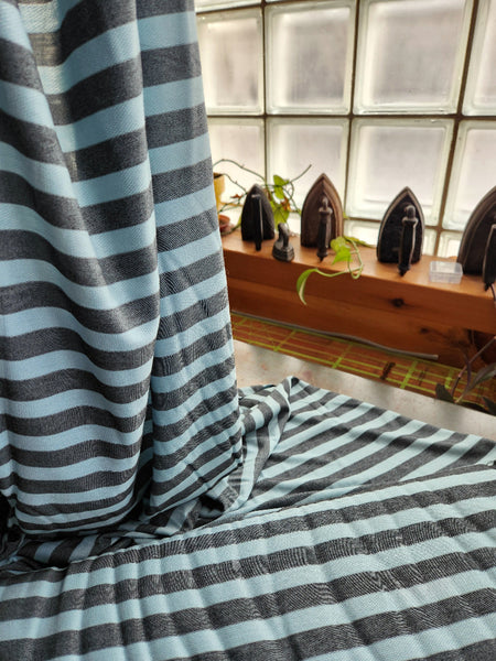 Viscose Textured Jersey / Grey Stripe