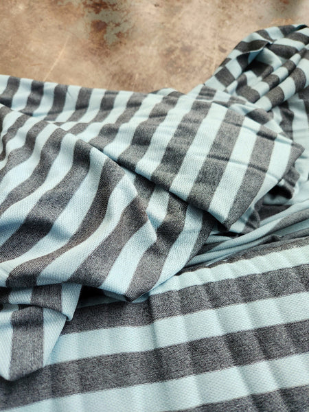 Viscose Textured Jersey / Grey Stripe