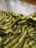 Viscose Textured Jersey / Green Stripe