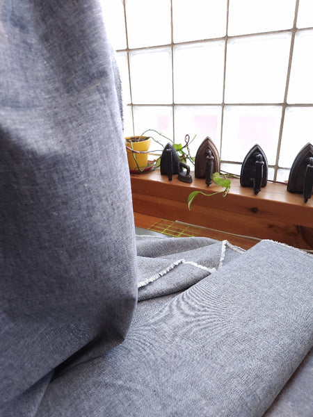 Yarn Dyed Cotton Linen / Black Chambray