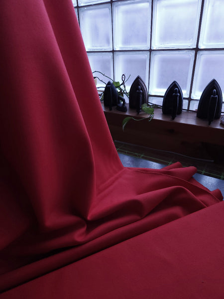 One Cut Only / 2 1/8 Yards / Melton Wool Coating / Flame