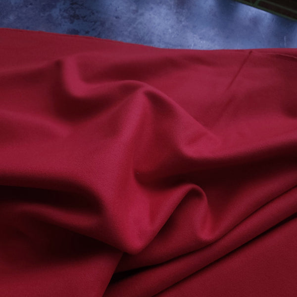 One Cut Only / 2 1/8 Yards / Melton Wool Coating / Flame