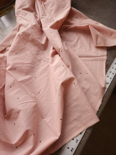 Embroidered Indian Cotton / Gemini Spot