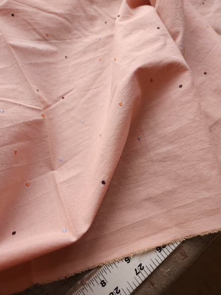 Embroidered Indian Cotton / Gemini Spot