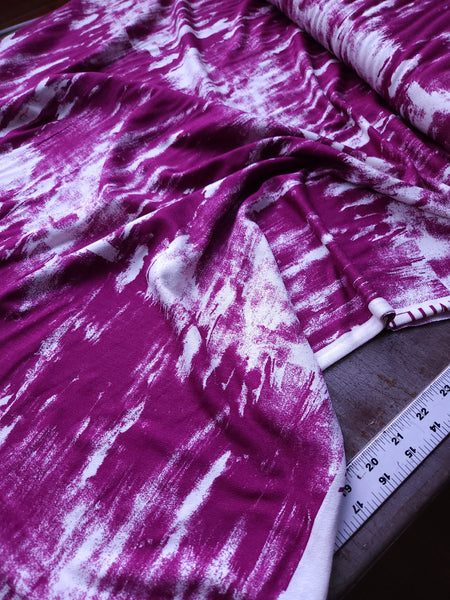 Viscose Crepe Jersey / Grunge / Magenta