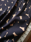 Viscose Challis / Dotty / Dark Navy