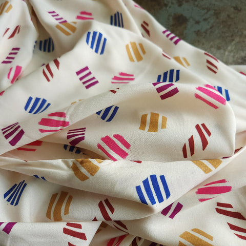 Viscose Challis / Billiard Dot