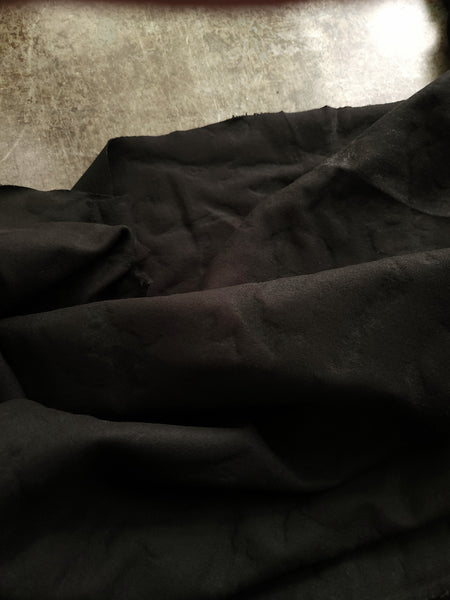 Embossed Ponte Knit / Animal Print Black
