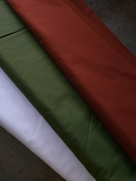 Organic Cotton Poplin / Khaki Green