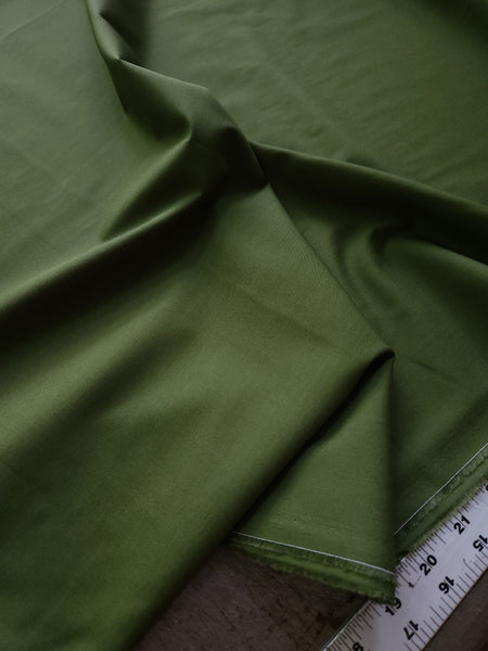 Organic Cotton Poplin / Khaki Green