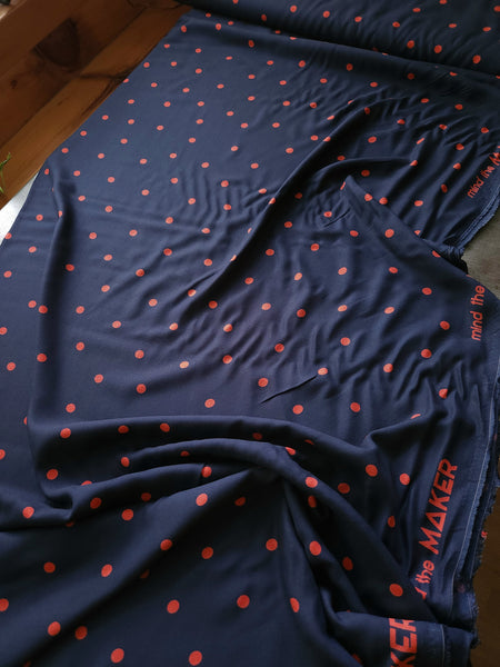 Viscose Crepe / Minnie Dot