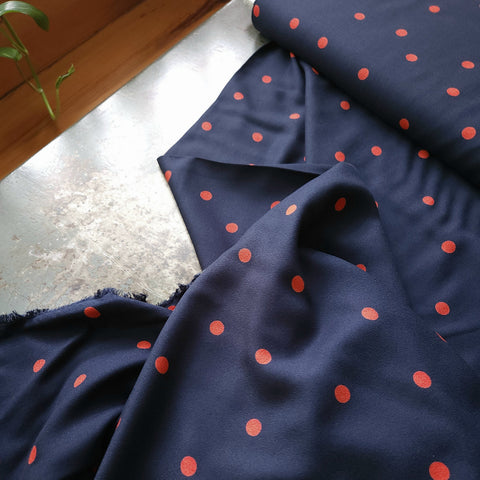 Viscose Crepe / Minnie Dot