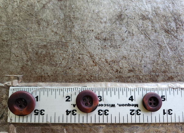Townley Corozo Buttons / 15mm, 18mm or 20mm / Set of 6